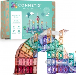 Connetix Pastel Ball Run sæt af magnetiske byggesæt 106 stk med kuglebane