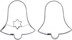 Sæt udstikkere til småkager klokke, rustfrit stål, 4,6 cm, 2 stk.