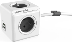 Forlængerstik PowerCube Extended USB 1,5 m grå
