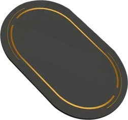 Hurtigttørrende bademåtte, sort-guld