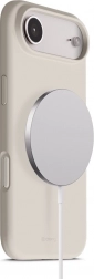 Color Cover Magnetic – silikoneetui med MagSafe til iPhone Air, stenet beige