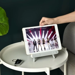 Æske til papirservietter med telefonholder retro-tv – Grå