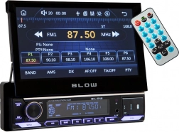 Bilstereo Blow SlideX med udtrækkelig 7" skærm, RDS, MP3, USB, microSD og Bluetooth