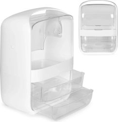 Kosmetikorganisator med låg og 2 skuffer MODERNHOME – hvid
