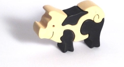 Fauna træ-indsætningspuslespil lille gris