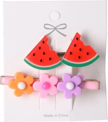 Sæt med 2 hårspænder – vandmelon