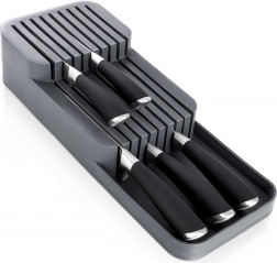 Skuffeorganisator til knive, grå, to-niveau