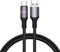Hurtigopladningskabel Rocoren USB-A til USB-C Retro Series 2 m grå