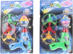 Affyringspistol med propeller og lysende snurretop