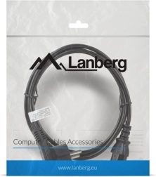 Strømkabel 1,8 m sort med stik CEE 7/7 - IEC 320 C13