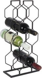 Metal vinholder, sort, 8 flasker