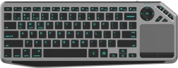 Trådløst tastatur med touchpad og LED-baggrundsbelysning
