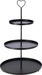 Trepilet rundt metalfad – sort
