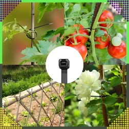 Stærke sorte kabelbindere 4 × 100 mm, 50 stk.