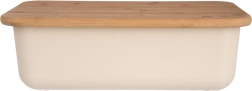 Brødkasse i plast og bambus, beige 40 × 23 × 13 cm