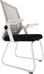 Hvid kontorstol med mesh