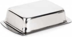 Smørboks i rustfrit stål med låg