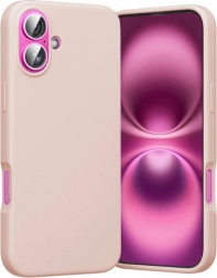 Vention silikoneetui til iPhone 16 med MagSafe, pink