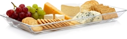 Rektangulært serveringsfad i glas 30 × 14 × 2 cm
