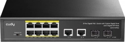 8-port Gigabit PoE+ switch med 2 uplink-porte og 2 SFP-slots, 120 W