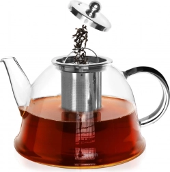 Glastekande til te med rustfrit stålsi 1,65 l