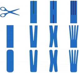 Kinesiologisk tape 5 m × 5 cm – gul