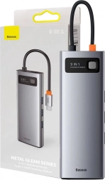 Multifunktionel Hub Baseus Metal Gleam Series 9v1