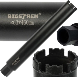 Diamant kernebor 63 × 450 mm BIGSTREN, gevind 1-1/4" UNC til beton og sten