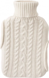 Varmepude med beige strikket betræk 1,6 l