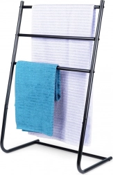 Fritstående sort metalhåndklædestativ Vilde