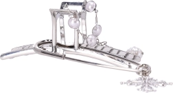 Dekorativt hårspænde med sølvperler