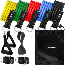 Sæt modstandsbånd med tilbehør TRIZAND 11 dele