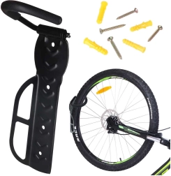 Vægbeslag til cykel med drejelig krog