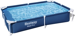 SplashJr Steel Pro 221x150x43 BESTWAY rammebassin + reparationssæt