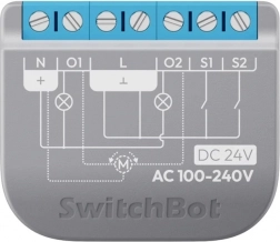 intelligent tokanals relæ SwitchBot Relay Switch 2PM med Matter-understøttelse og energimåling