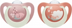 Sut NUK First Choice Night 6–18 m, 2 stk., bunny/sheep