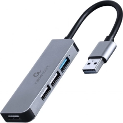 USB-hub med 4 porte, 3× USB 2.0 + 1× USB 3.1, aluminiumslegeme
