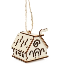 Træets magi lille hus med bølger