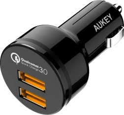 Ultrahurtig biloplader 2×USB med QC 3.0, 36 W