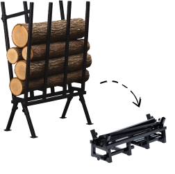 Sammenklappelig stål-bukke til savning af træ 81 × 37 × 103 cm