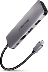 axagon hmc-5 usb-c hub 5-i-1 med hdmi 4k, 2x usb-a, sd/microsd-kortlæser og pd 100 w