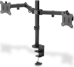 Dobbelt bordbeslag til skærme med klemme 15"-32", sort