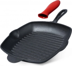 jern grillpande med silikonehylster CAST LINE 28 × 28 cm