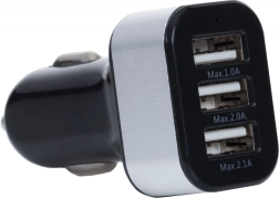 Biloplader med tredobbelt USB