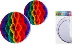 Farverige papirbolde til ophængning 30 og 25 cm