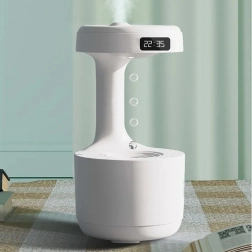 Antigravitations-luftfugter med LED-display og natlampe 800 ml