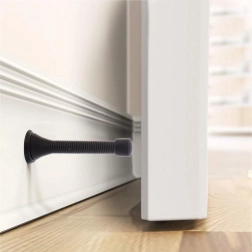 Vægmonteret dørstopper - sort