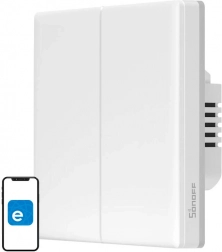 Intelligent touch-vægkontakt Wi‑Fi Sonoff TX T5 2‑kanals