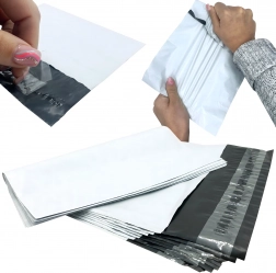 Hvide plastforsendelsesposer C3 350 × 460 mm, pakke 50 stk.