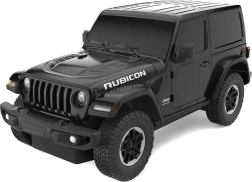 Jeep Wrangler JL fjernstyret Rastar i skala 1:24, sort